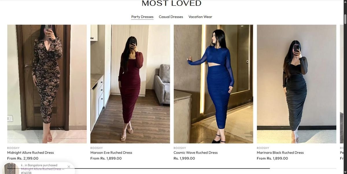 ROOSHY product collection page